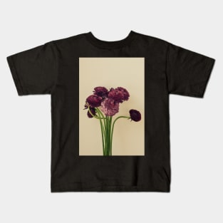 Purple Ranunculus Flowers Kids T-Shirt